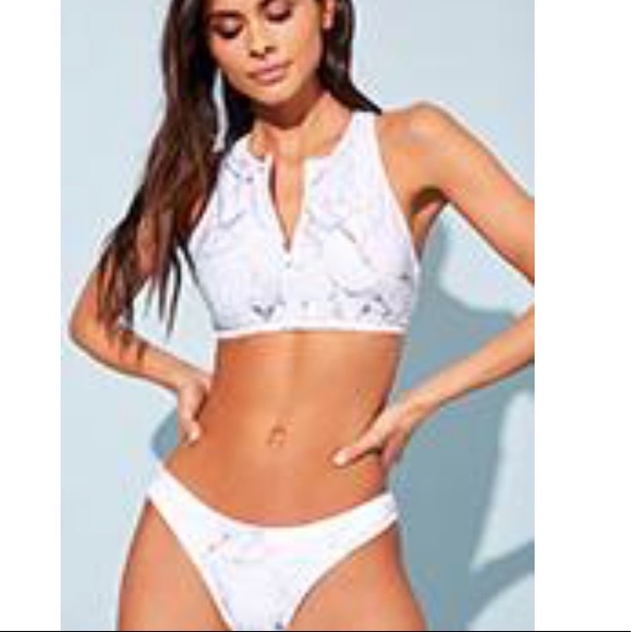 Forever 21 Marble Print Bikini Top and Bottom Set - Picture 7 of 7